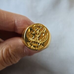 Gold Eagle Signet Ring